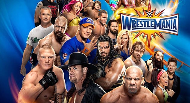 WWE wrestlemania 33 stage design rollercoaster pictures