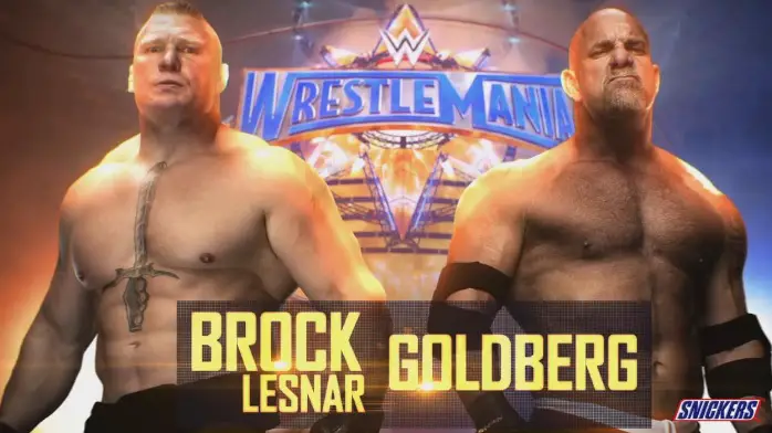 Goldberg vs Brock Lesnar wrestlemania 33
